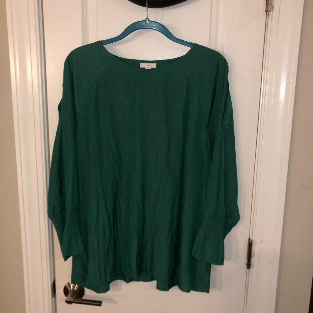 J.Jill womens green 3/4th sleeve blouse size XL